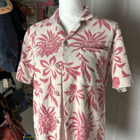 Faherty Cabana Terry Button Up Small - Picture 2 of 7